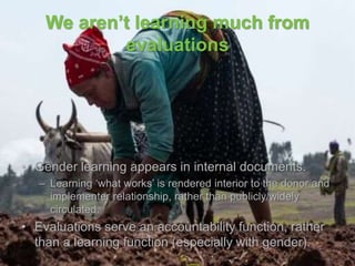 What works for gender norm change? Enhancing gender inclusive agricultural development programming