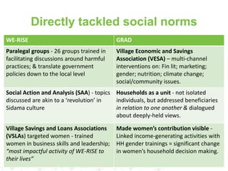 What works for gender norm change? Enhancing gender inclusive agricultural development programming