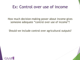 The project-level Women's Empowerment in Agriculture Index: How we are developing a new index