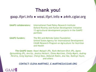 The project-level Women's Empowerment in Agriculture Index: How we are developing a new index