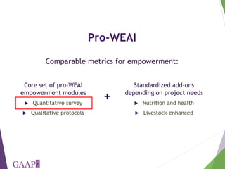 The project-level Women's Empowerment in Agriculture Index: How we are developing a new index