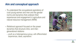 Gendered aspirations and occupation among rural youth in agriculture and beyond: a cross-regional perspective