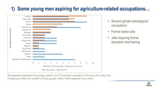 Gendered aspirations and occupation among rural youth in agriculture and beyond: a cross-regional perspective