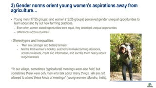 Gendered aspirations and occupation among rural youth in agriculture and beyond: a cross-regional perspective