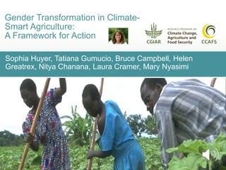 Gender transformation in climate-smart agriculture: A framework for action
