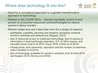 Gender transformation in climate-smart agriculture: A framework for action