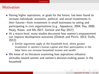Aspirations and women's empowerment: Evidence from Kyrgyzstan