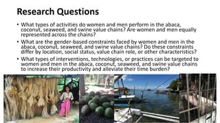 Measuring empowerment in the abaca, coconut, seaweed and swine value chains in the Philippines