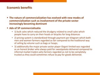 The effects of sweetpotato commercialization on men and women producers and traders in Homa bay and Bungoma, Kenya
