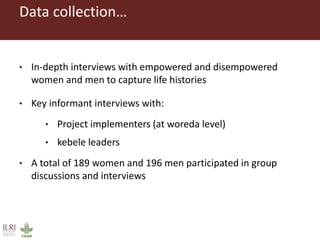 Spiraling up and down: Mapping rural women's empowerment in Ethiopia