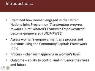 Spiraling up and down: Mapping rural women's empowerment in Ethiopia