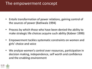 Spiraling up and down: Mapping rural women's empowerment in Ethiopia
