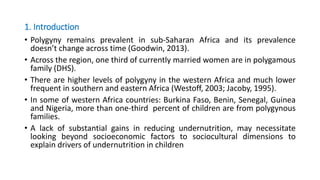 Polygynous family structure and child undernutrition in Africa: Empirical evidence from Nigeria