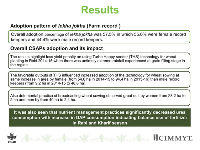 Farm record keeping - A tool to understand gender differentiated roles ...