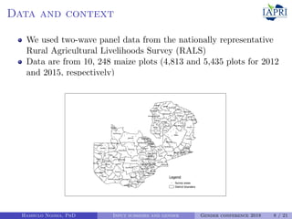 Can agricultural subsidies reduce gendered productivity gaps? Panel data evidence from Zambia