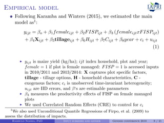 Can agricultural subsidies reduce gendered productivity gaps? Panel data evidence from Zambia