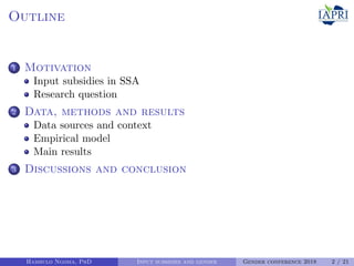 Can agricultural subsidies reduce gendered productivity gaps? Panel data evidence from Zambia