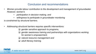 Gender dimensions of community-based groundwater governance in Ethiopia: using citizen science as an entry point