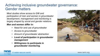 Gender dimensions of community-based groundwater governance in Ethiopia: using citizen science as an entry point