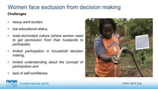Gender dimensions of community-based groundwater governance in Ethiopia: using citizen science as an entry point