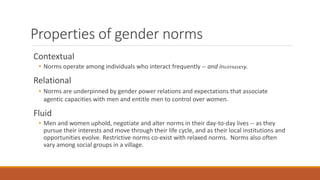 Local normative climate shaping agency and agricultural livelihoods in Sub-Saharan Africa