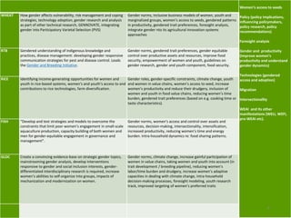System-wide gender research agenda. CGIAR Collaborative Platform for Gender Research