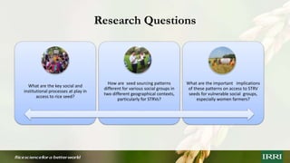Unpacking social dynamics of stress tolerant rice variety (STRV) seed systems