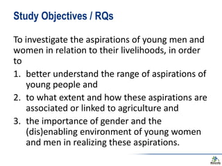 Bridging gender and youth studies - Learning from rural young women and men in central Uganda