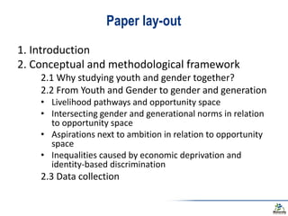 Bridging gender and youth studies - Learning from rural young women and men in central Uganda