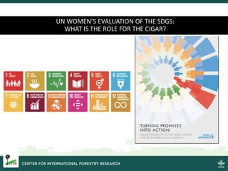 UN WOMEN’S EVALUATION OF THE SDGS:
WHAT IS THE ROLE FOR THE CIGAR?
 