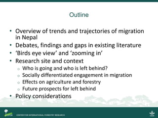 Effects of large-scale male out-migration on the left behind populations and land: insights from Nepal