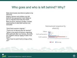Effects of large-scale male out-migration on the left behind populations and land: insights from Nepal