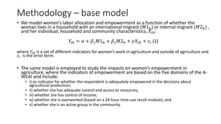 Male out-migration and women's work and empowerment in Agriculture: the case of Nepal