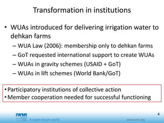 Effects of training duration and the role of gender on farm participation in water user associations in Southern Tajikistan: Implications for irrigation management