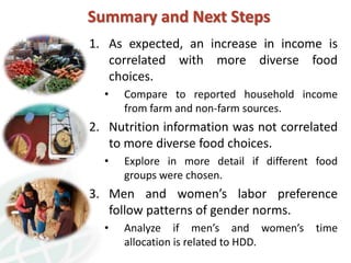 Exploring the links between household time and food choices in Guatemala