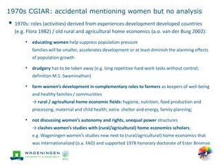 'Change in the making': Building on the past gender trends in CGIAR agricultural research