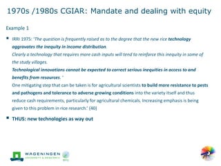'Change in the making': Building on the past gender trends in CGIAR agricultural research