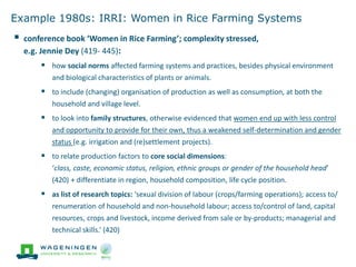 'Change in the making': Building on the past gender trends in CGIAR agricultural research