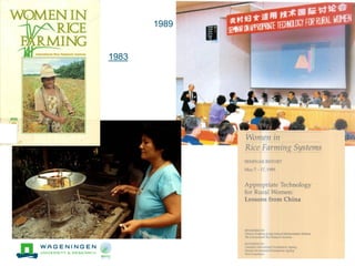 'Change in the making': Building on the past gender trends in CGIAR agricultural research