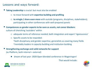 'Change in the making': Building on the past gender trends in CGIAR agricultural research