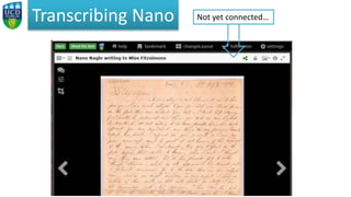 #nuntastic: transcribing Nano Nagle’s letters using collaborative transcription services - Audrey Drohan (University College Dublin)