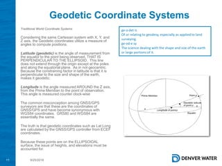 2018 GIS in the Rockies Workshop: Coordinate Systems and Projections | PDF