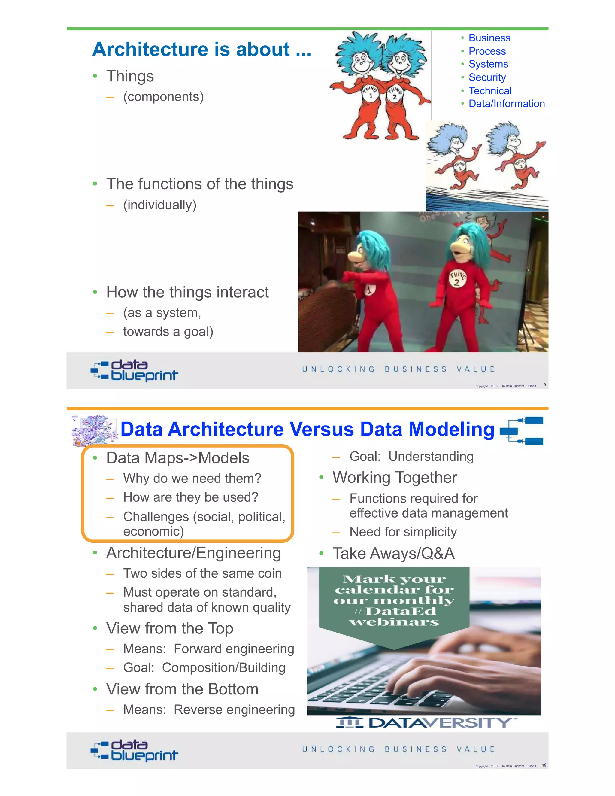 Data Architecture vs Data Modeling | PDF