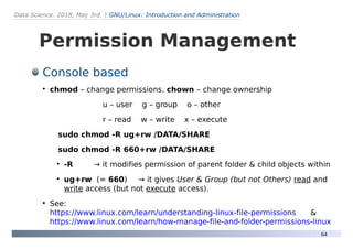 Chmod Introduction GNU/Linux: Introduction and Administration | PDF