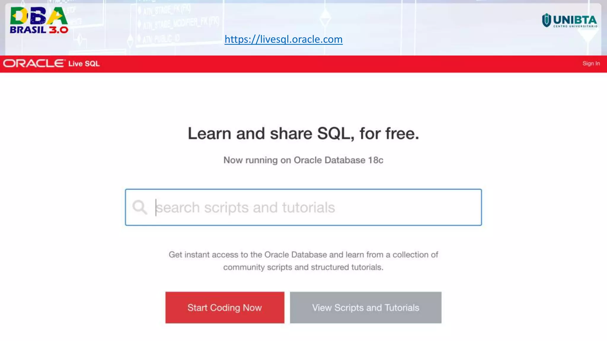 11 https://livesql.oracle.com 