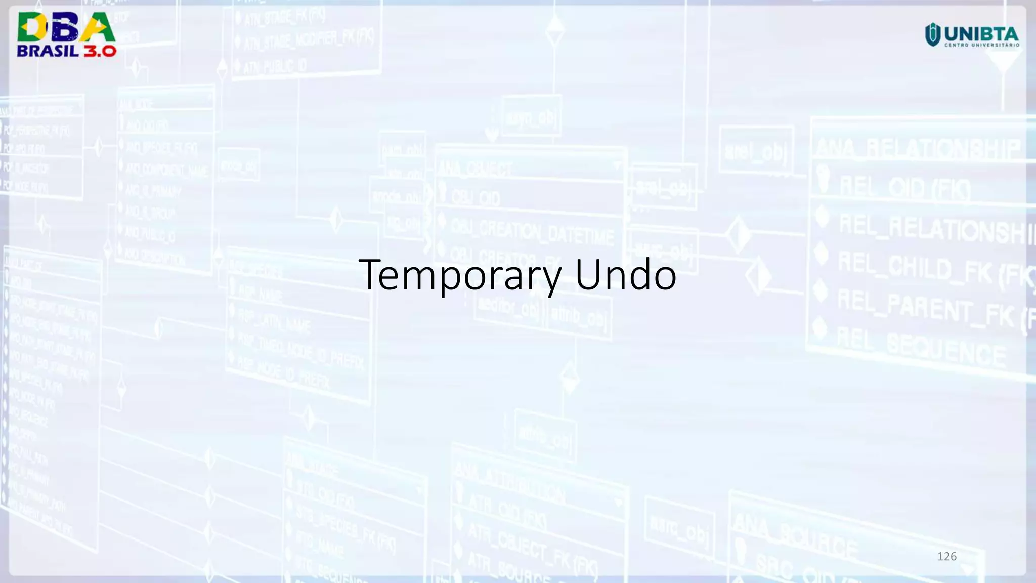 126 Temporary Undo 