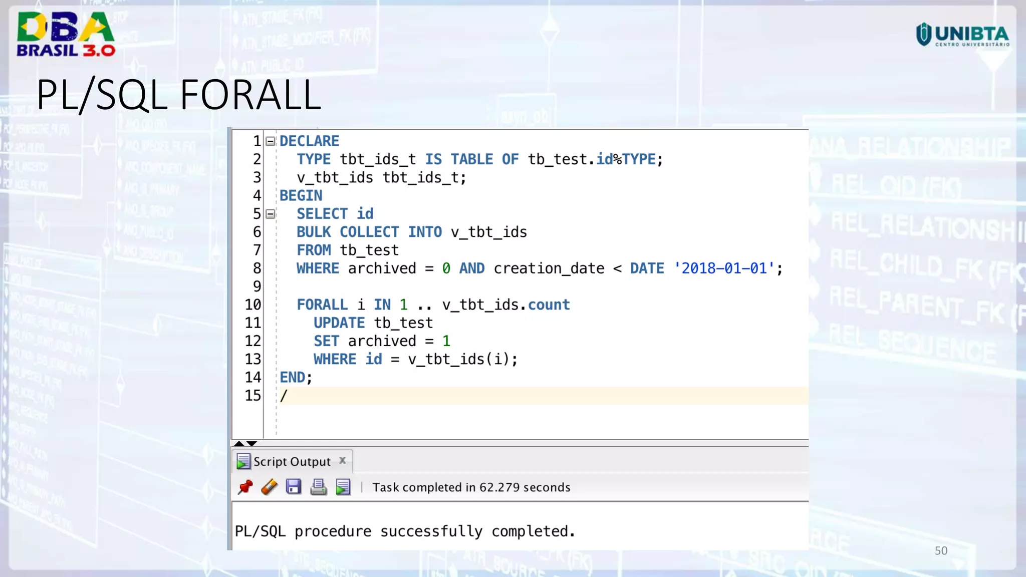 50 PL/SQL FORALL 