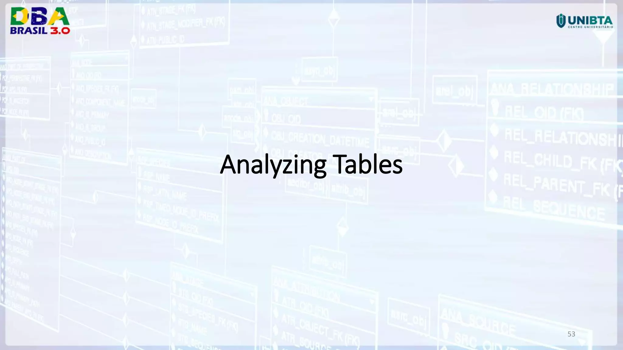 53 Analyzing Tables 