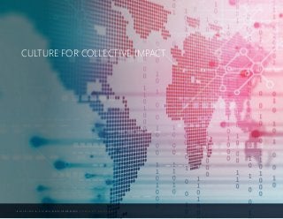 B U I L D I N G A L I V I N G A N D L E A R N I N G C O M P A N Y C U L T U R E
CULTURE FOR COLLECTIVE IMPACT
 