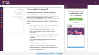 37
Smart Insights GDPR Briefing
 